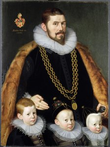 Une paire de portraits de famille, 1598